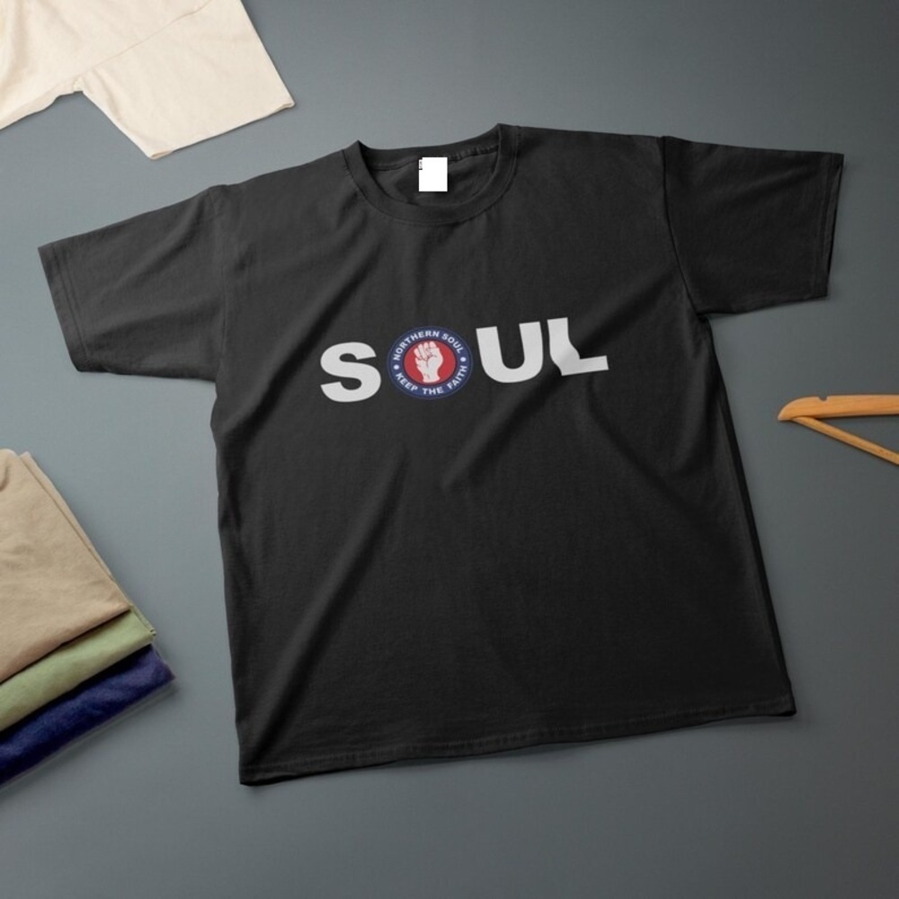 Northern Soul Text Keep The Faith T-Shirt Black